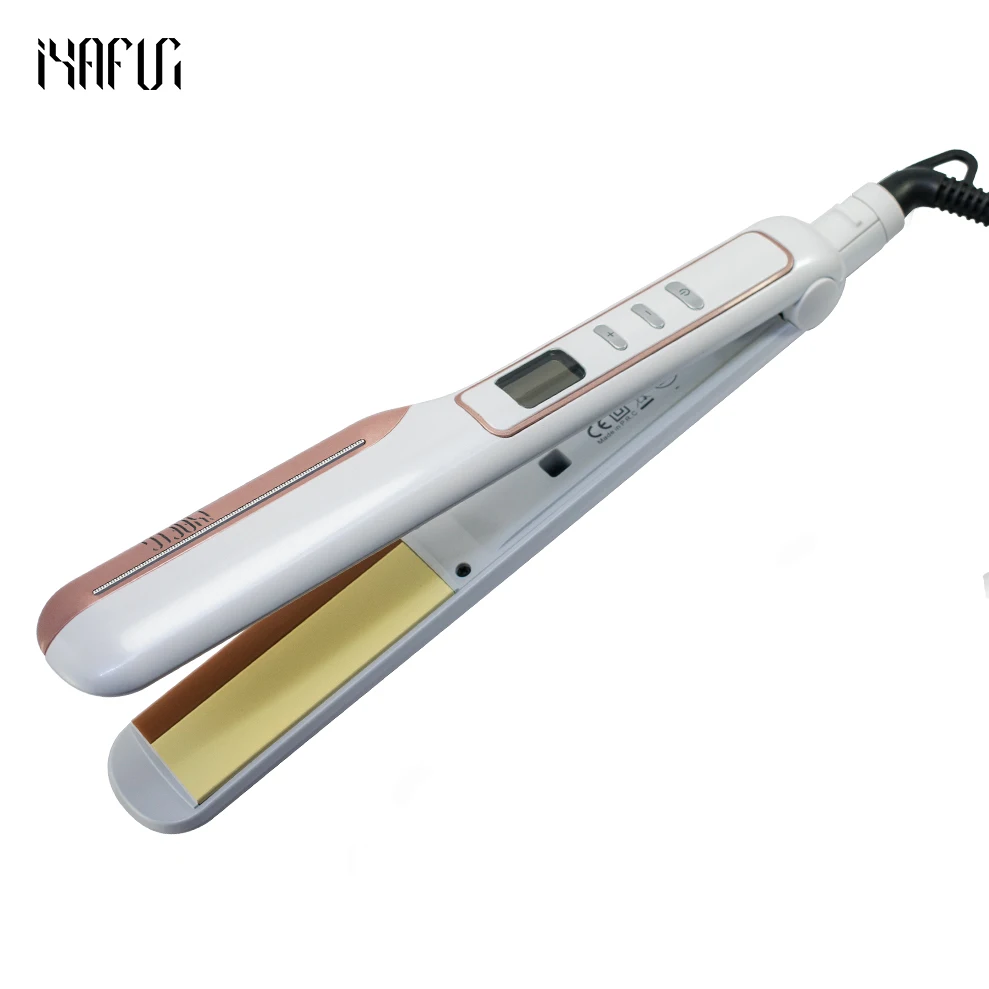 

LCD Display ceramic coating Hair straightener comb hair Curler beauty care Iron healthy beauty flat irons chapinha