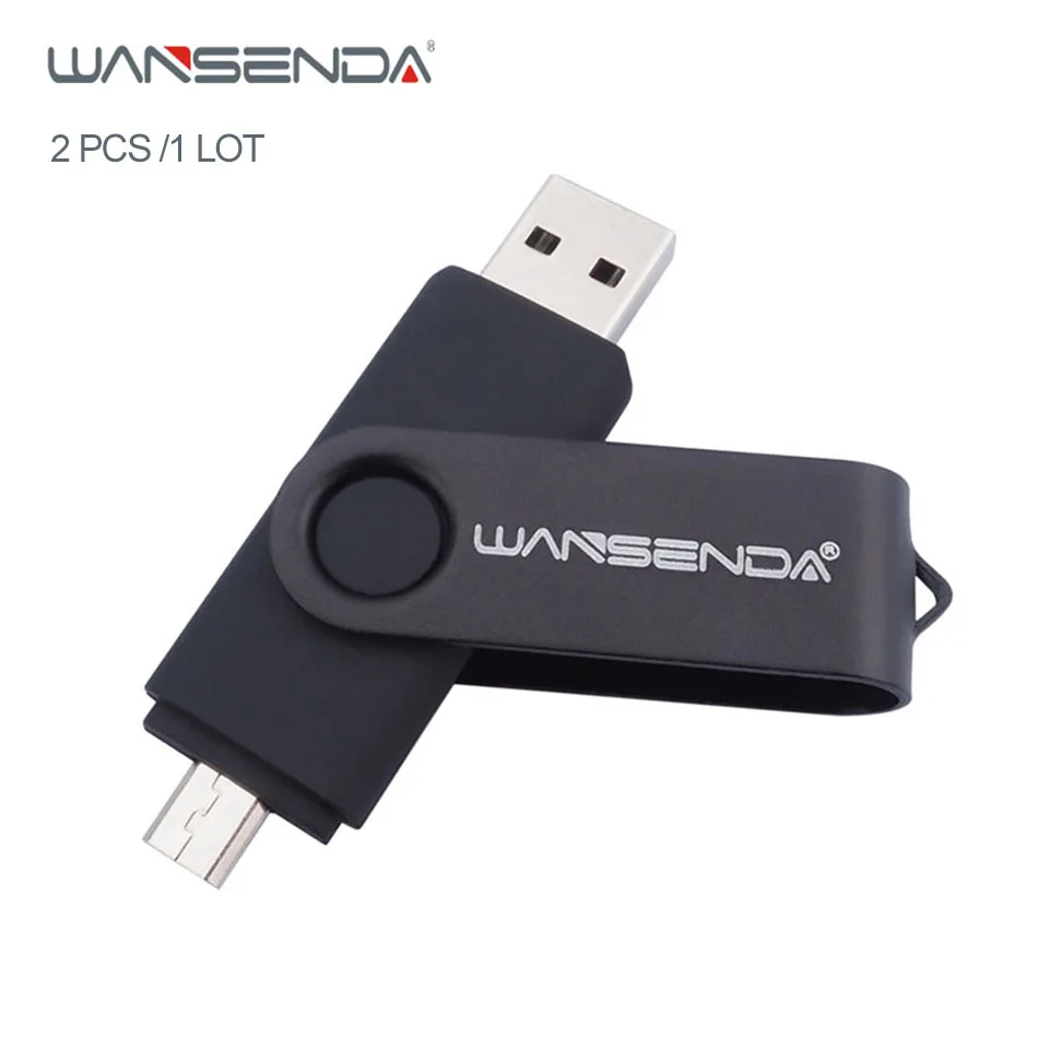 USB флеш-накопитель Wansenda USB2.0 OTG 4 ГБ 8 16 32 64 128 для смартфонов планшетных ПК флешек