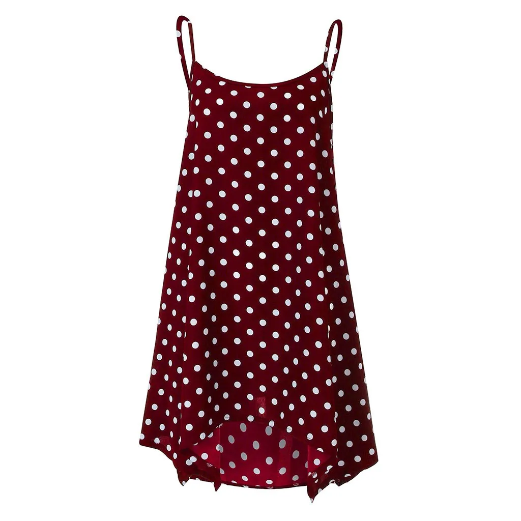 Модное летнее короткое платье с принтом в горошек сексуальное принцессы сарафан