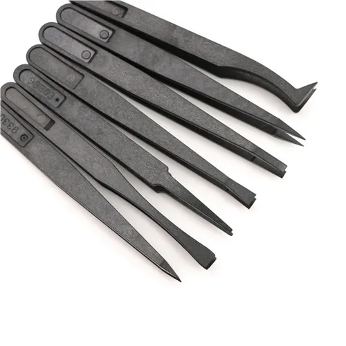 7pcs Anti-static Tweezers watchmaker Repair Tools Excellent Quality New hard plastic Industrial