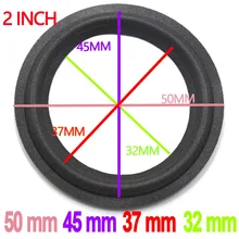 2 шт. 2 2,5 3 3,5 дюйма аксессуары губка боковой край Кольцо Круг сабвуфер бас динамик запчасть для динамика пенная кромка сторона