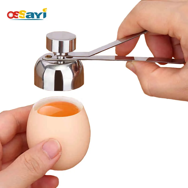 

Ossayi Metal Egg Scissors Egg Topper Cutter Shell Opener Stainless Steel Boiled Raw Egg Open Creative Kitchen Tools Set
