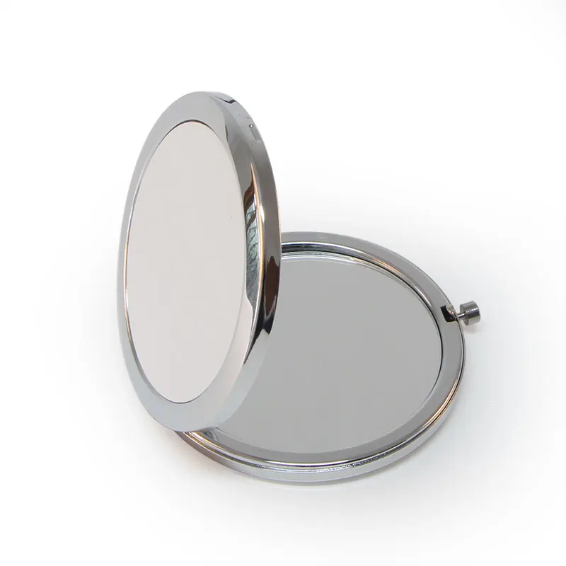Серебряные Круглые сублимации компактное зеркало с сублимации пластины 10 шт./лот