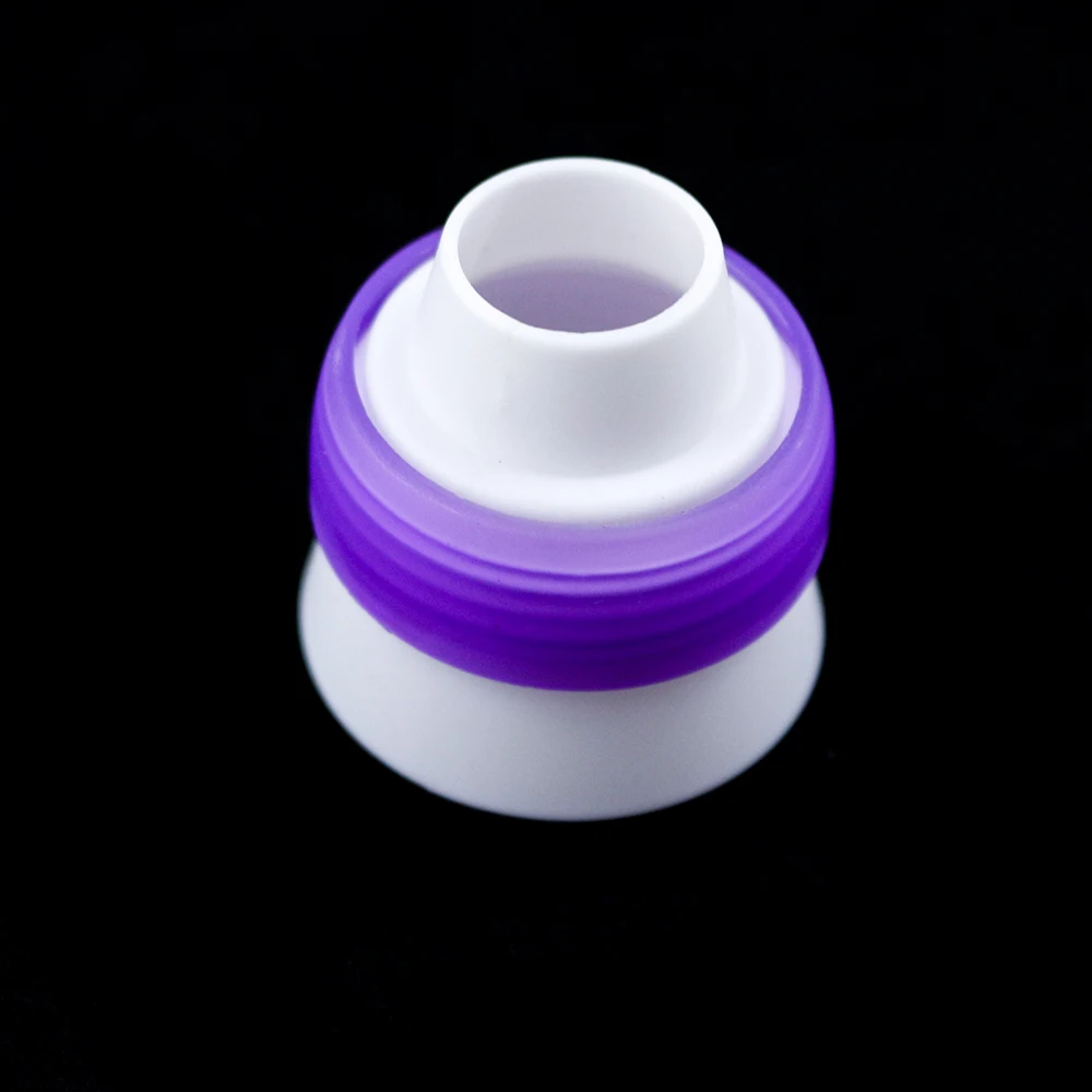 3 отверстия глазурь трубопровод мешок сопло конвертер Трехцветная кремовая муфта пирог кекс инструменты для украшения - Цвет: Фиолетовый