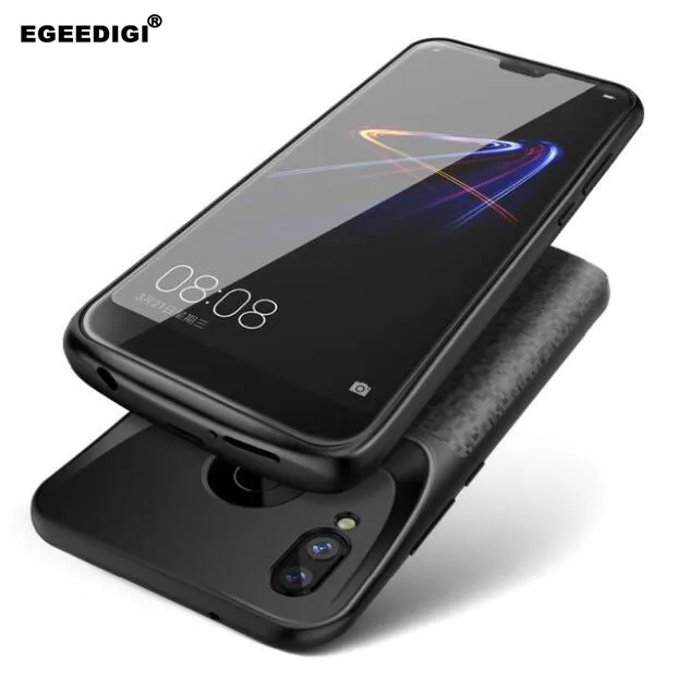

Egeedigi External Power Bank Charging Back Cover For Huawei Nova3e Honor 8X 8 9 10 10 P20 lite shockproof Battery Charger Case