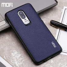 Mofi Oneplus 6 case cover PU leather one plus 6 case back cover red black blue 1+6 oneplus6 case capa coque funda protect 6.28″