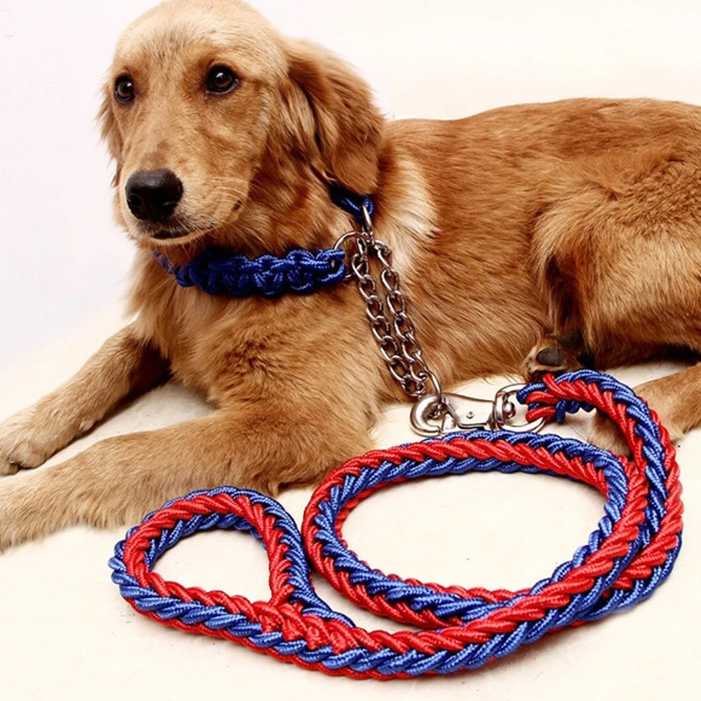 

1Pcs Durable Traction Dog Pet Chain Dog Traction Rope Leash Pet Traction Harness Dog Collar Drop Shipping #0305