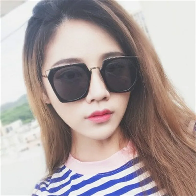 ASUOP2018 new retro cat eye ladies sunglasses luxury brand square men black fashion glasses UV400 large box personality colorful goggles (5)
