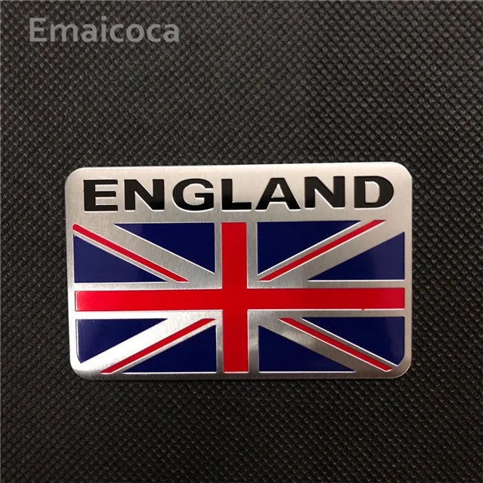 Aluminum England UK Flag Shield Emblem Badge Car Sticker Decal Universal For Tru