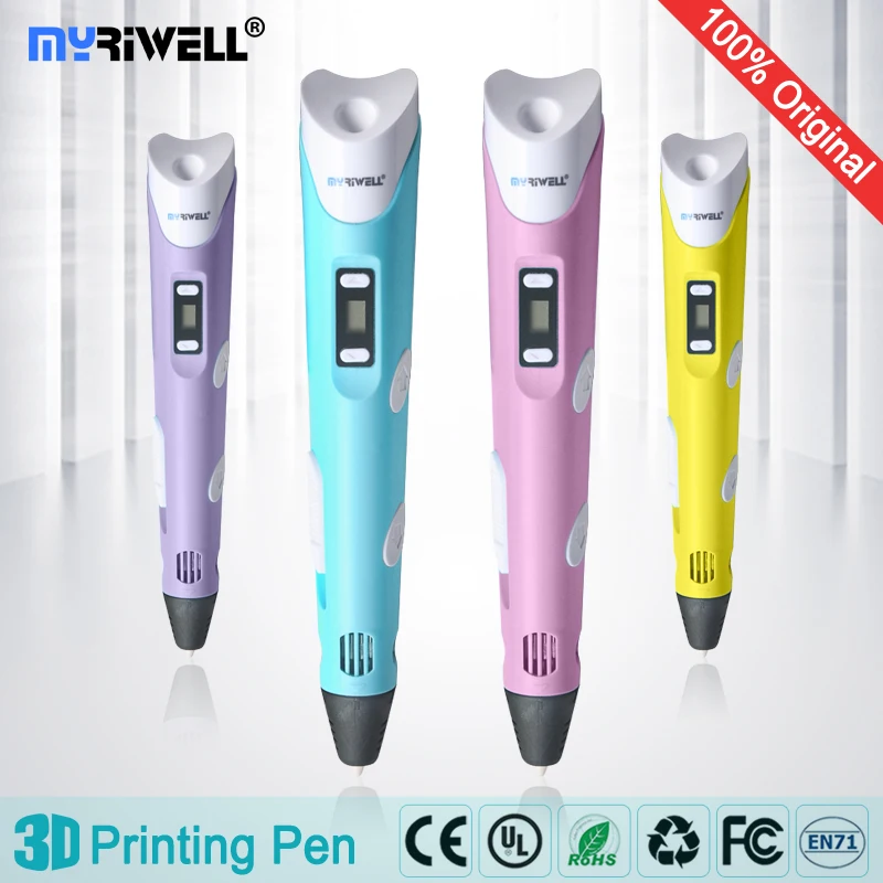 myriwell 3d ручка для рисования，LED дисплей，АБС/PLA нить，3д ручка 3d pen 3d pens Позволяет детям делать бесплатную живопись 3 д ручка 3 д триде ручка 3d ручка самая дешовая 3d Ручка зд ручка 3d для объёмного рисования