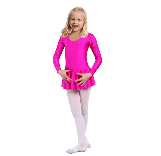 Long Sleeve Girls Ballet Dress For Children Girl Dance Clothing Kids