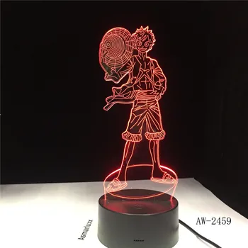 

One Piece Modelling 3D Led Lamp Touch Button USB Child Desk Lamp Night Light Luffy Anime Luminaria Bedroom Decor Gifts AW-2459