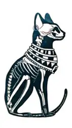 Водостойкие временные фальшивые татуировки наклейки Ужасы страшный Скелет Черная собака дизайн тела Искусство Макияж инструменты