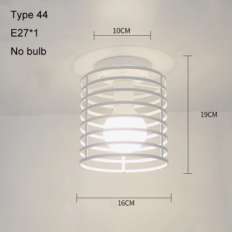 Современные потолочные светильники, хрустальные плафоны, винтажный потолочный светильник для столовой, плафон для гостиной, лофт, Lamparas De Techo, современный - Цвет корпуса: Type 44 no bulb