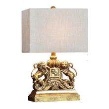 Американский стиль Лев настольная лампа Европейская декоративная гостиная отель Роскошная настольная лампа E27Holder настольная лампа для чтения