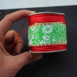 № 72 120 м/Roll 0,8 мм нейлоновый шнур Автор китайский узел красного цвета браслет плетеный строка