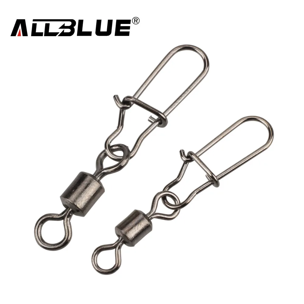 ALLBLUE шарикоподшипник подвижной мощности Вертлюги Duo Lock крепкие кольца рыболовные