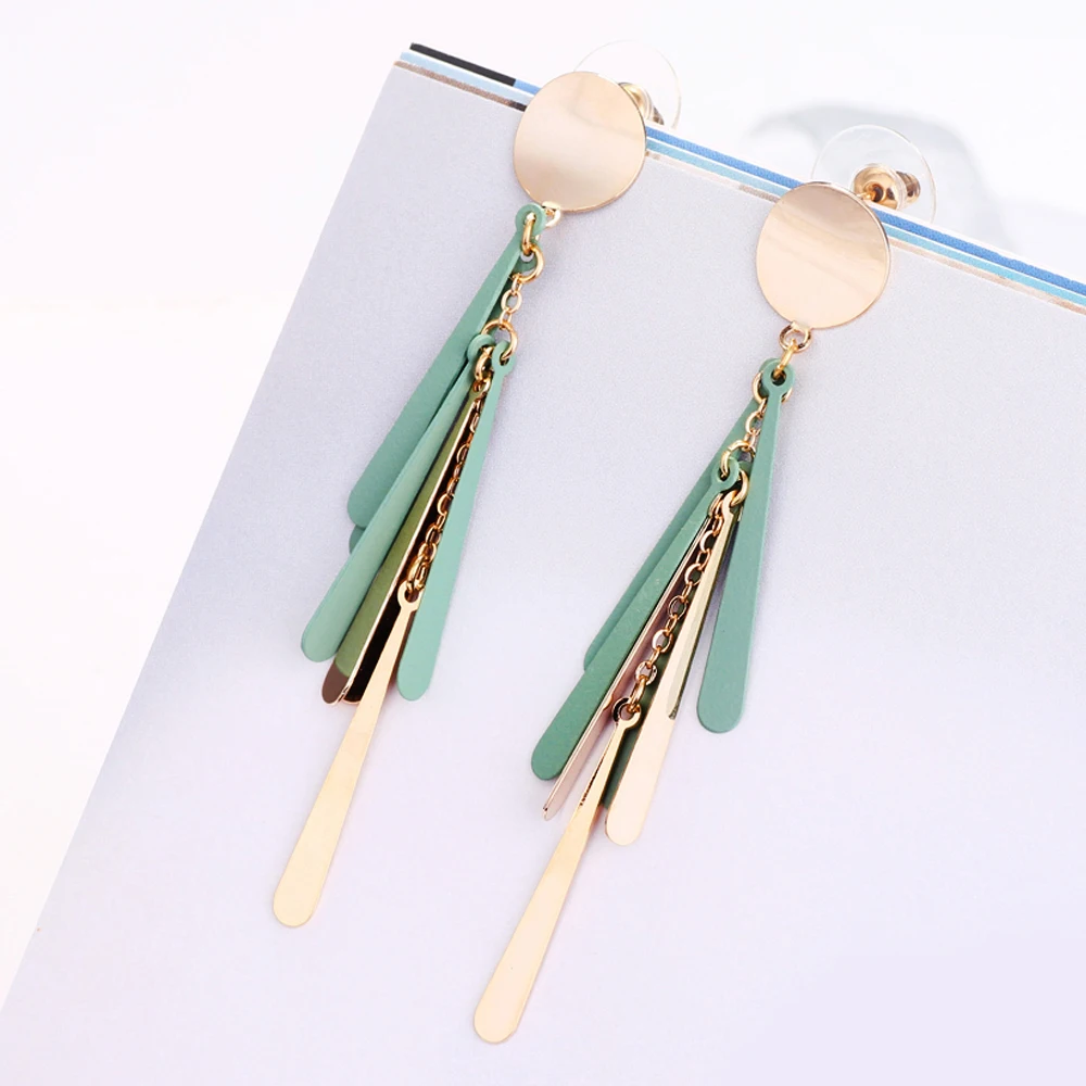 

Metal Sheets Dangle Earrings For Women Birthday Party Gift Piercing Fashion Charms Jewelry DWE004M