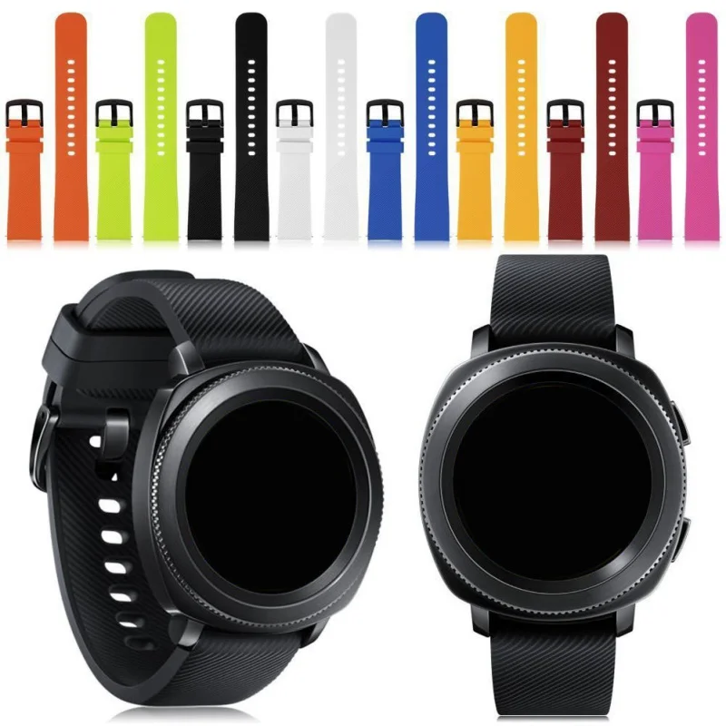

Width 20mm Silicone Watchband for Samsung Galaxy Watch Garmin Amazfit Replacement Bracelet Watch Band Strap