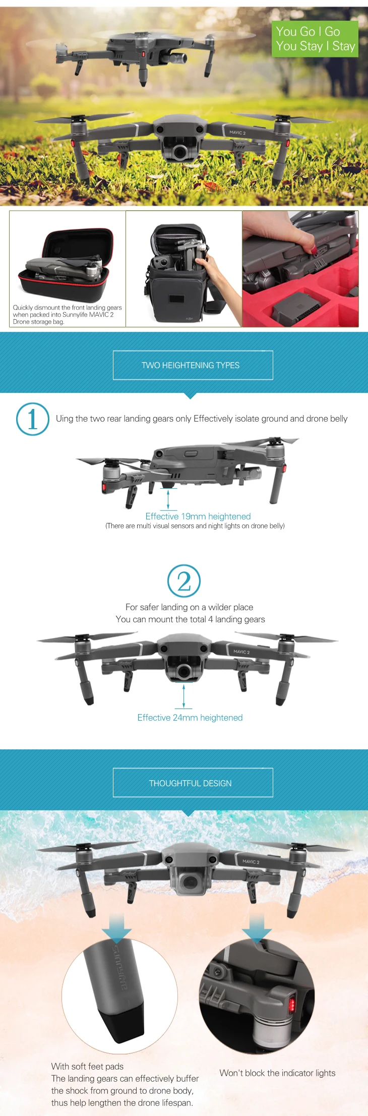 Складная посадка с высоты шестерни скиды стабилизаторы для DJI MAVIC 2 PRO& ZOOM комплектующие для Дронов