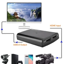 HDMI Карта видеозахвата ПК игра Запись коробка для PS3 PS4 видеокамера HD камера VLC Vmix проволокаст OBS Skype Facebook прямая потоковая передача