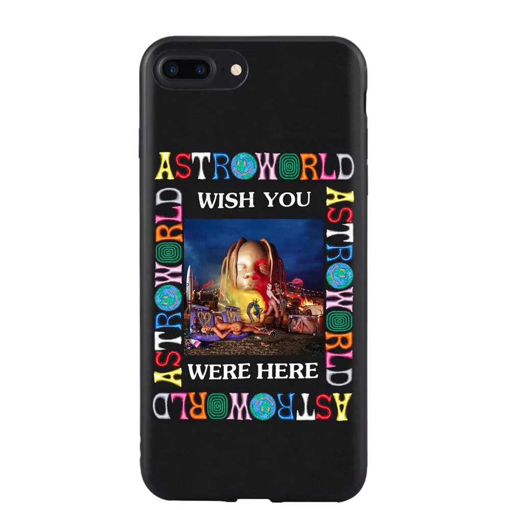 Чехол для телефона Travis Scott Astroworld для Apple iPhone X XS Max XR 8 Plus 7 Plus 6 6S Plus 5 5S SE мягкий силиконовый черный чехол - Цвет: TPU F2590