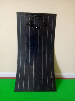 

100w efficient black semi-flexible solar panel for solar power generation