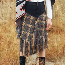 Национальный стиль ретро Зимняя шерстяная юбка MZ02093