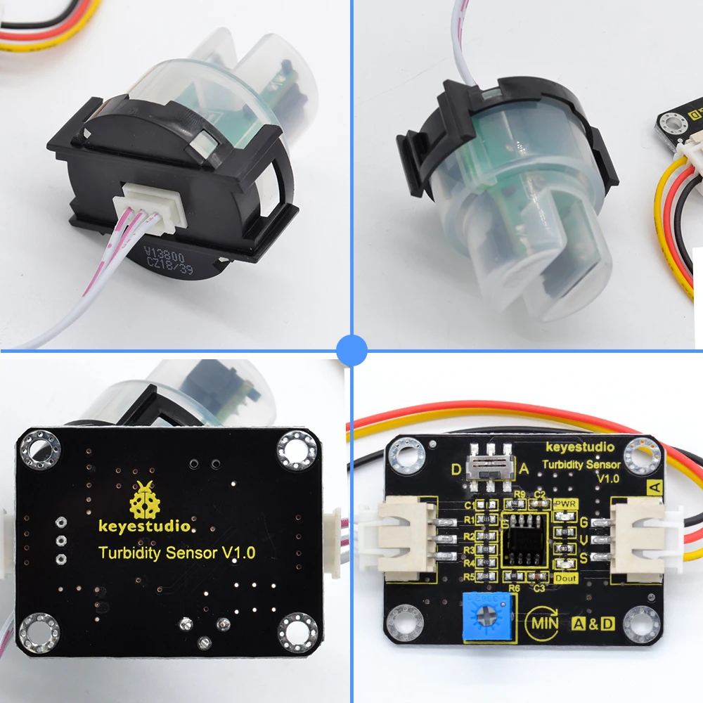 Фото Датчик Мутности Keyestudio V1.0 с проводами для тестирования воды Arduino №5