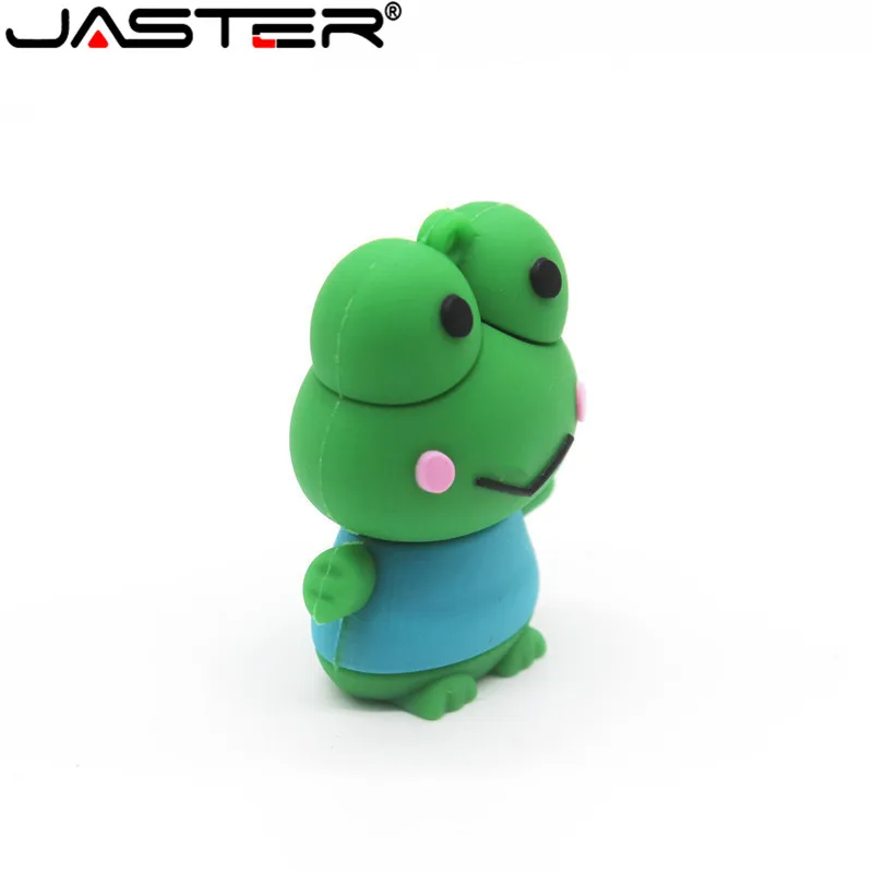 JASTER Модный USB флеш-накопитель с милой лягушкой в виде животных, Подарочный флеш-накопитель, горячая распродажа, мультяшная Флешка 4 ГБ/16 ГБ/32 ГБ/64 ГБ, USB 2,0