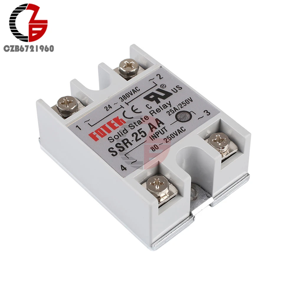 Solid State Relay SSR-40AA SSR-60AA SSR-75AA SSR-100AA AC 24V-380V 80-250V SSR 40AA 60AA 75AA 100AA 40A 60A 75A 100A Relay