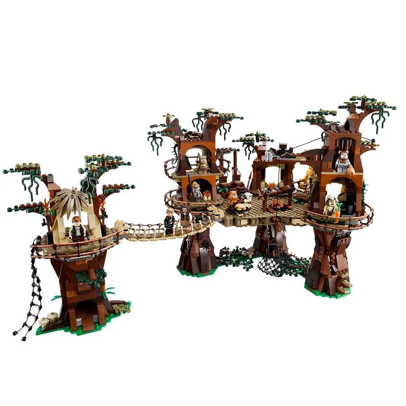 

05047 1990pcs Star Wars Ewok Village Model Building Blocks Bricks Compatible Legoing 10236 Educational Toys Creative Gifts