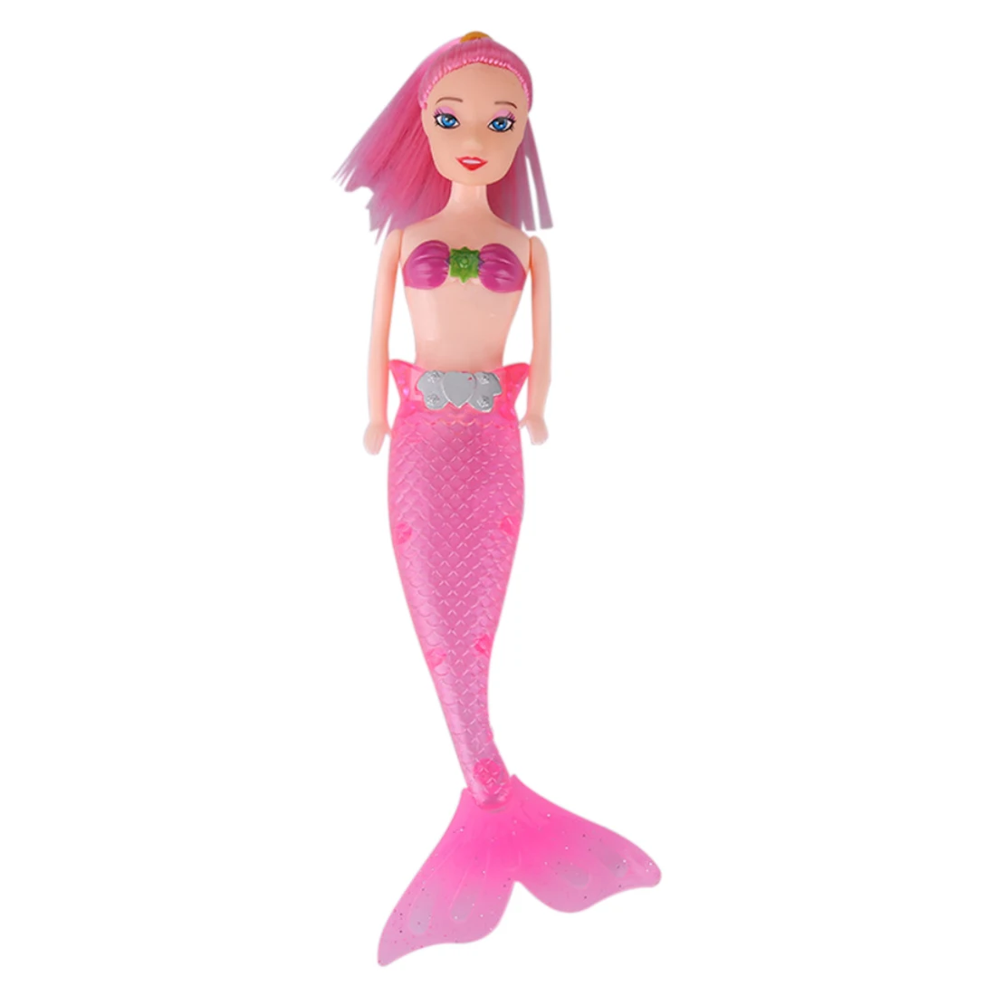 

19.5cm Beautiful LED Light Mermaid Doll Toy Girls Birthday Luminous Mermaid Gift - Pink