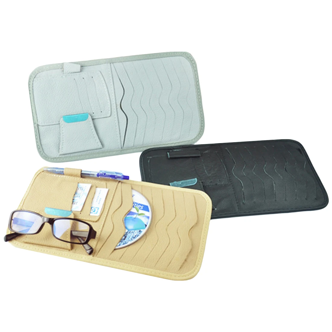 Dewtreetali Car CD Holder Auto Visor DVD Disk Card Case Clipper Bag Car
