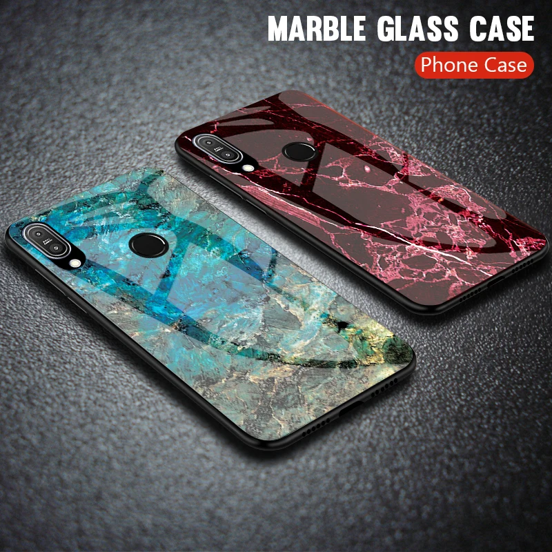 

Phone Cases For ASUS Zenfone Max Pro M2 ZB631KL M1 ZB602KL Case Gradient Marble Glass Silicone Frame Cover for M1 ZB601KL Case