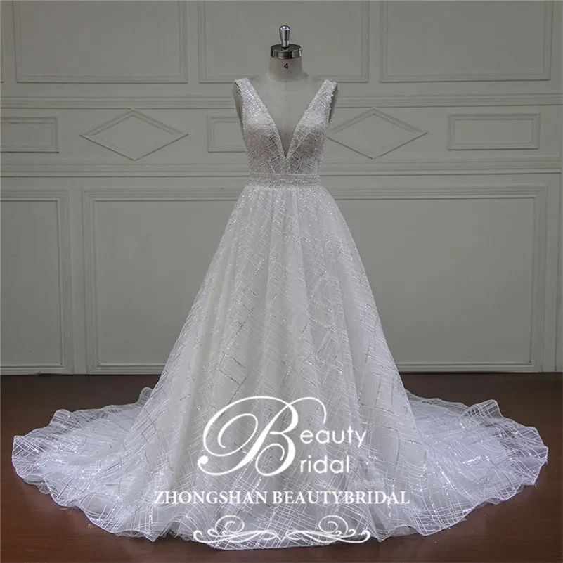 Beautybridal реальные фотографии роскошное свадебное платье es с королевским шлейфом и кружевной аппликацией с коротким рукавом свадебное платье Vestido XFM023