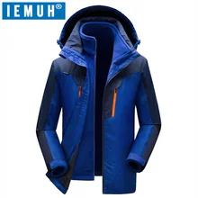 IEMUH брендовая L-5XL Мужская зимняя Лыжная куртка костюм для сноубординга Мужская Уличная 3in 1 теплая водонепроницаемая ветрозащитная дышащая Лыжная куртка