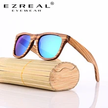 EZREAL бамбуковые солнцезащитные очки мужские деревянные Солнцезащитные очки женские брендовые дизайнерские зеркальные оригинальные деревянные солнцезащитные очки Oculos de sol masculino