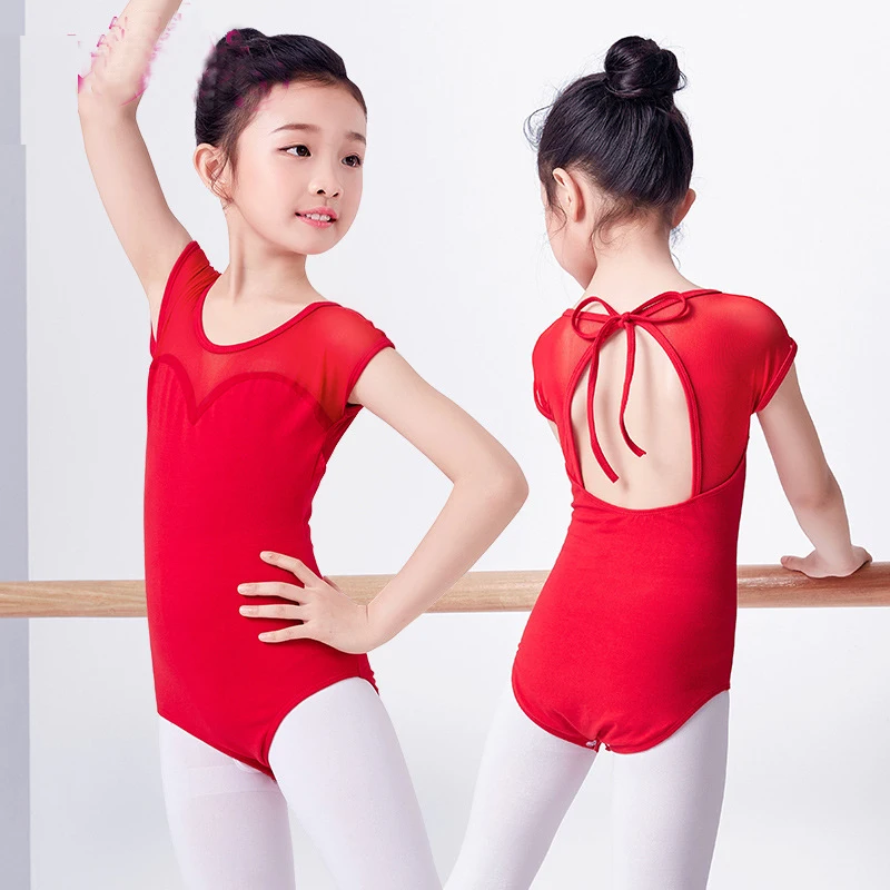 Elastic Fabric Ballet Leotard Ballet Dance Leotard Mesh Front Breast