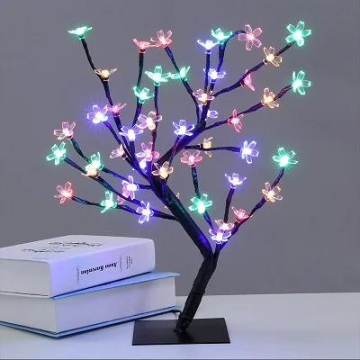 Переключатель управления деревом яркий светодиодный лампа в виде вишневого дерева 48 цветов вишневого дерева светильник s 45 см светодиодный светильник на дерево для домашнего декора офисная прикроватная - Испускаемый цвет: RGB