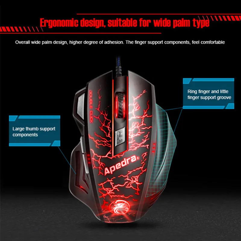 Sovawin USB игровая мышь профессиональное макропрограммирование Mause 4 цвета