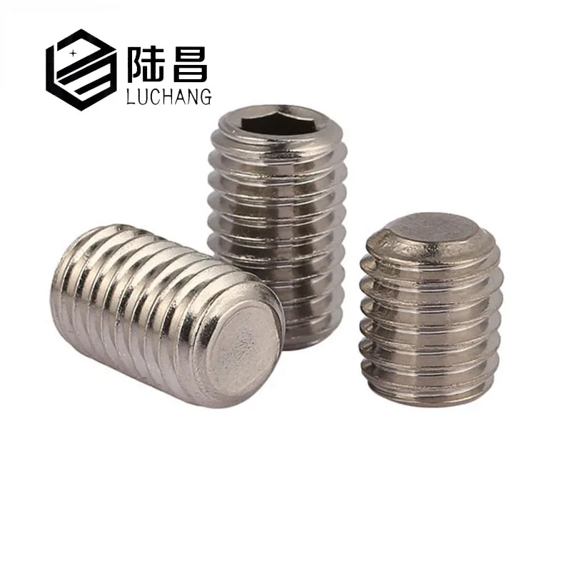 LuChang 50Pcs 304 Stainless Steel Metric Thread Point End Grub Screws