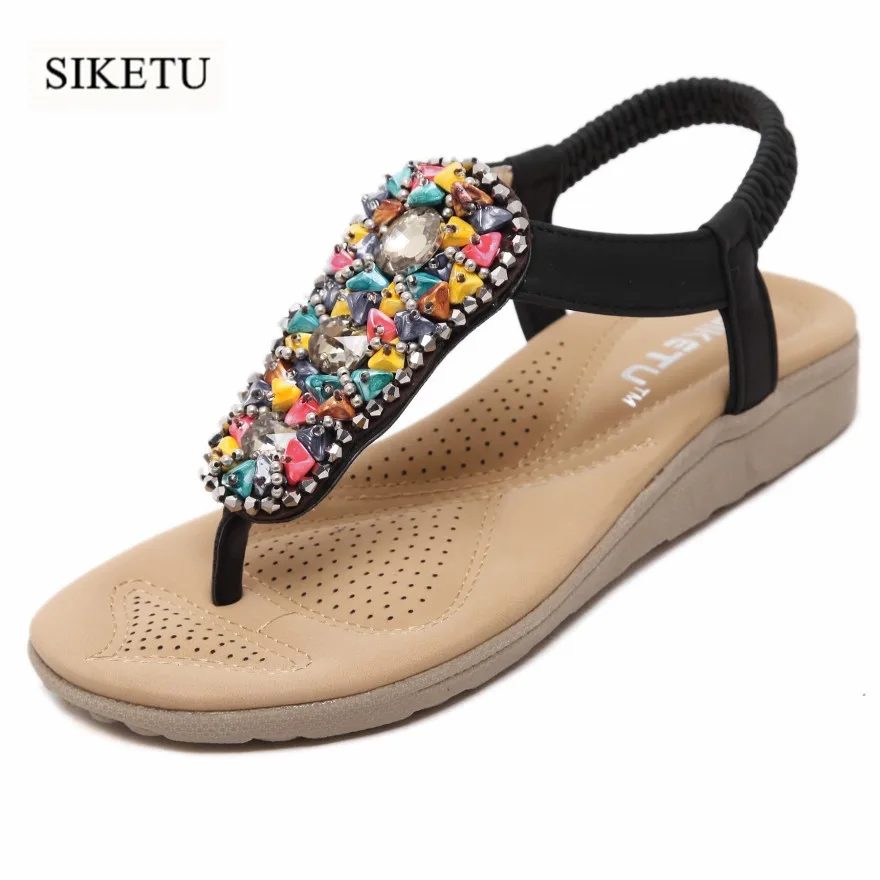 colorful flat sandals
