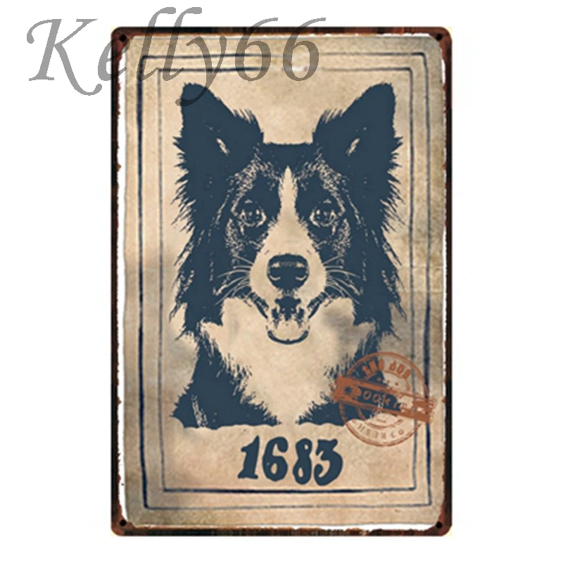 [Kelly66] декоративная собачка жестяная вывеска оловянный плакат на стену для дома и бара художественная металлическая живопись 20*30 см Размер Dy7 - Цвет: y-1150