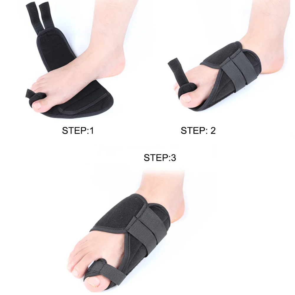 Y& W& F/2 шт./пара 1 пара нейлон черный Цвет снежного человека с накатанной головкой мягкая ортопедическая накладка от Брекеты для исправления вальгусной ортопедии ногу разделители для пальцев ног