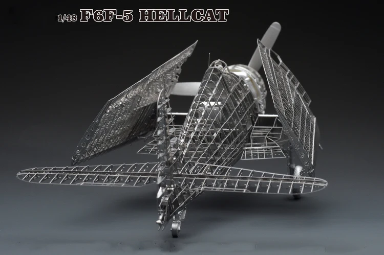 1/48 F6F-5 Hellcat полный ПЭ модель Жасмин Складное крыло весело 3d из металла Diy Миниатюрный Наборы Puzzle игрушки сплайсинга хобби здания