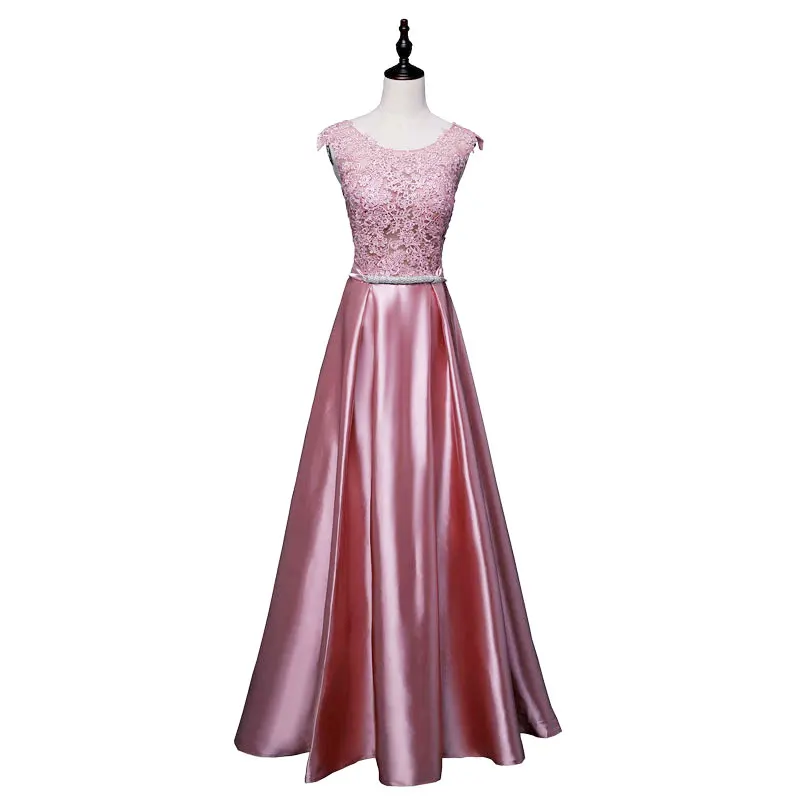 New arrival party evening dresses Long dress Vestido de Festa A-line appliques gown sexy V-opening sexy back prom party frock