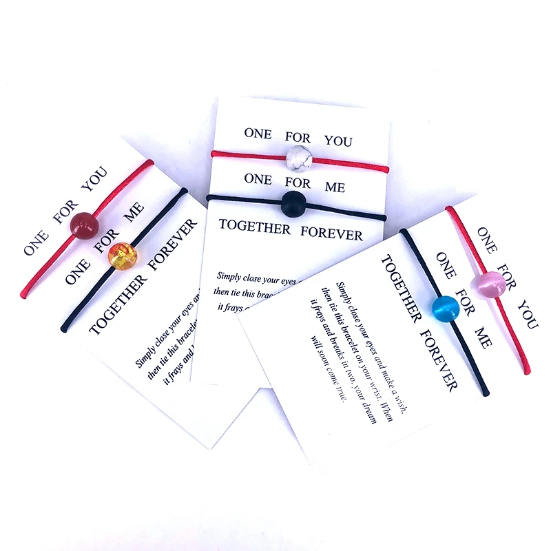 2pcs/set Adjustable Size Natural Stone Bead Bracelet Red String Braiding Couple Bracelets for Men Women Wish Jewelry X029 2pcs/set Adjustable Size Natural Stone Bead Bracelet Red String Braiding Couple Bracelets for Men Women Wish Jewelry X029