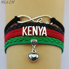 Бесконечная любовь Кению Шарм регулируемые браслеты Персиковое Сердце кисточкой переплетения ручной работы кожаный браслет для женщин мужчин ювелирные изделия