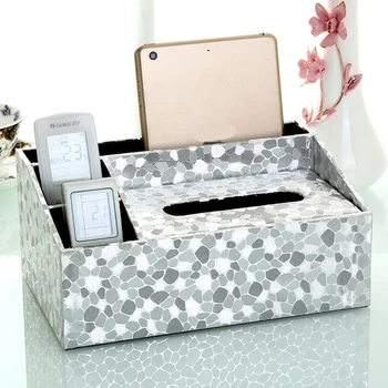 

Vintage Tissue Box Napkin Holder PU Leather Tissue Boxes Cover Phone Holder Case Home Storage Organizer Decor Decoracion Hogar